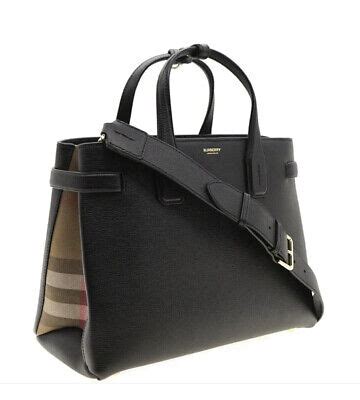 burberry 80685491|Burberry Banner Bag Shoulder Strap Handbag Black Leather .